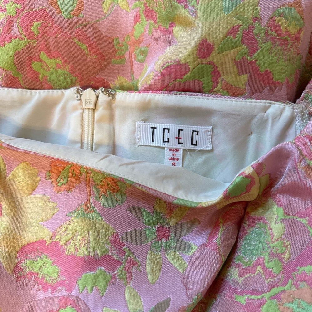 TCEC Pink and Green Floral Dress